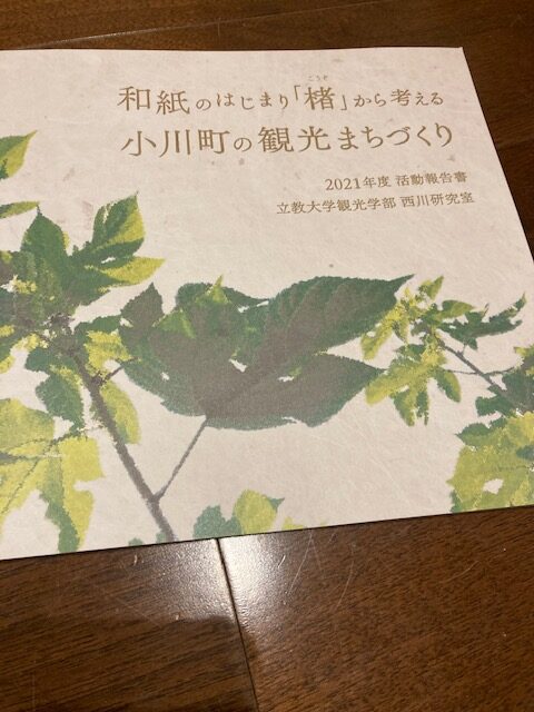 立教大学観光学部西川研究室による「和紙のはじまり『楮』から考える小川町の観光まちづくり」2021年度活動報告会に参加しました（2022年3月6日）