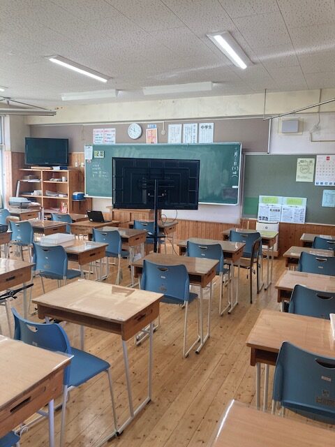 ときがわ町立玉川中学校でリモート授業のサポートを行いました（2022年12月21日）