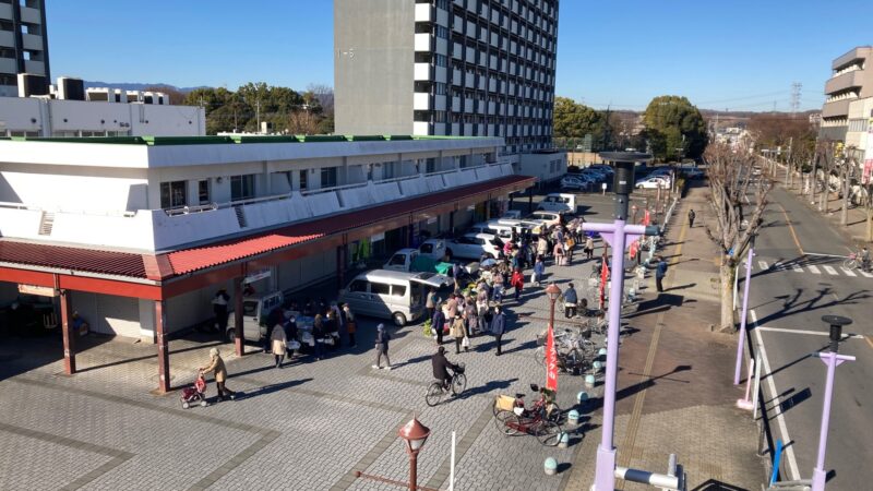 新年初の北坂戸団地「軽トラ市」にいってきました！　～キタサカ探究部～（2024年1月9日）