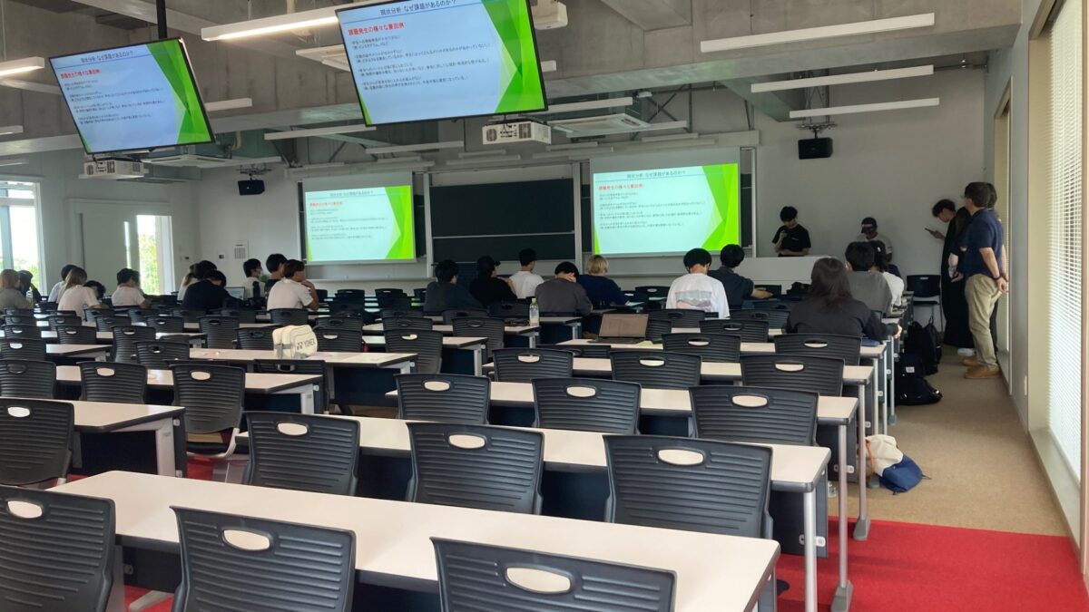 城西大学「協創力演習Ⅱ」で、にぎわいサロンの活用方法に関する発表会に参加しました（2025年7月4日）
