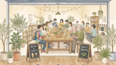 【開催告知】8/14 北坂戸団地商店街・キタサカBASE「Beer Garden（好きな飲み物を持ち込むタイプのやつ）」を開催します！　～キタサカまちづくり部　～