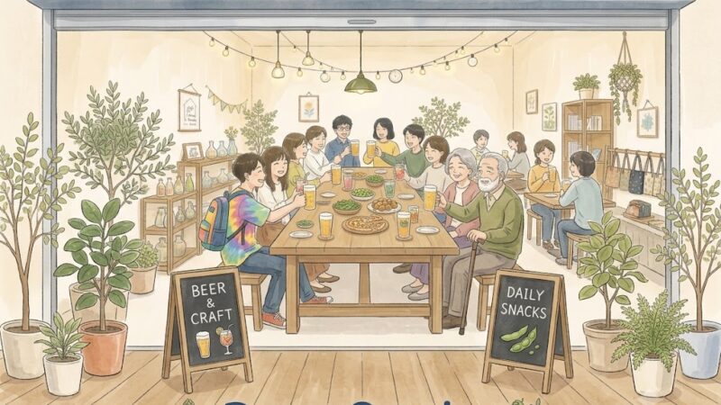 【開催告知】8/14 北坂戸団地商店街・キタサカBASE「Beer Garden（好きな飲み物を持ち込むタイプのやつ）」を開催します！　～キタサカまちづくり部　～